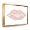 Designart - fashion Glam Lips on Gold II - Posh & Luxe Canvas in Gold Frame